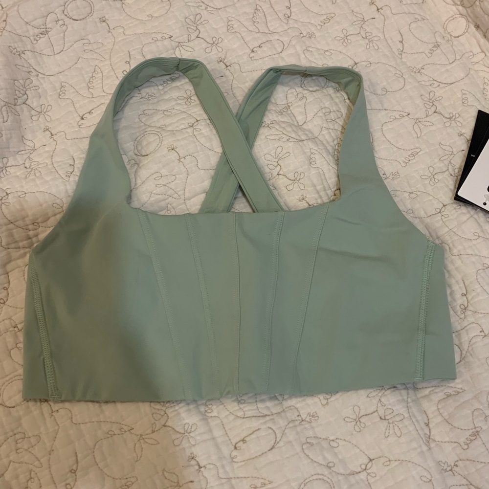 NWT Staud x New Balance corset sports bra